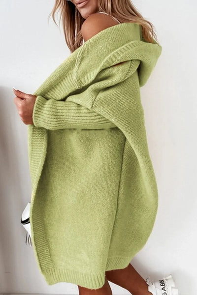 Hooded Open Cardigan – Style and Comfort
