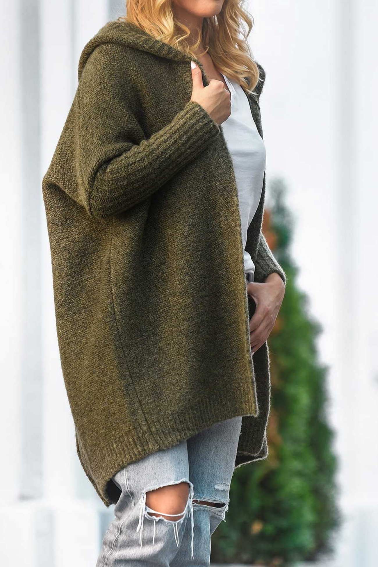 Hooded Open Cardigan – Style and Comfort