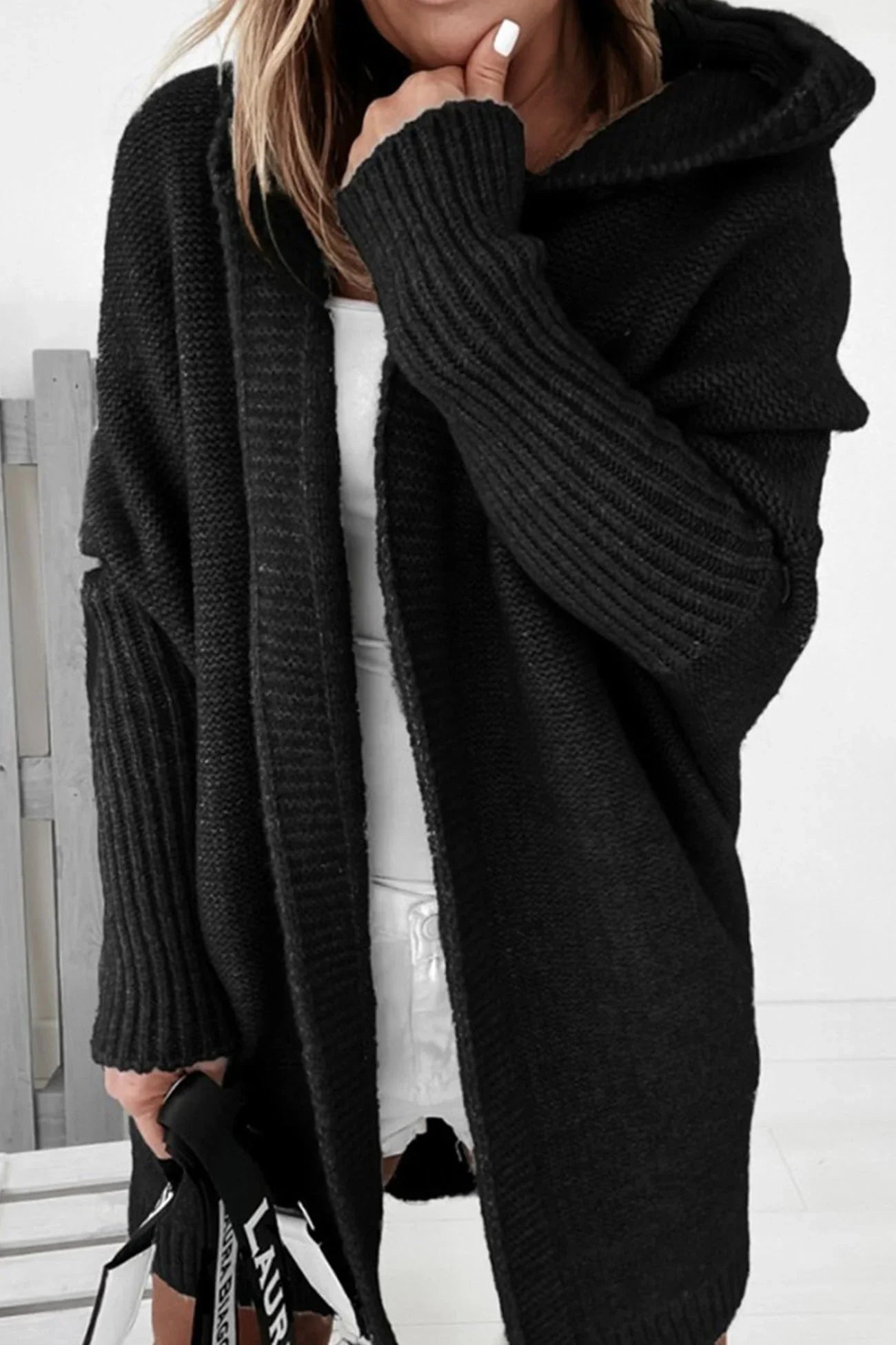Hooded Open Cardigan – Style and Comfort