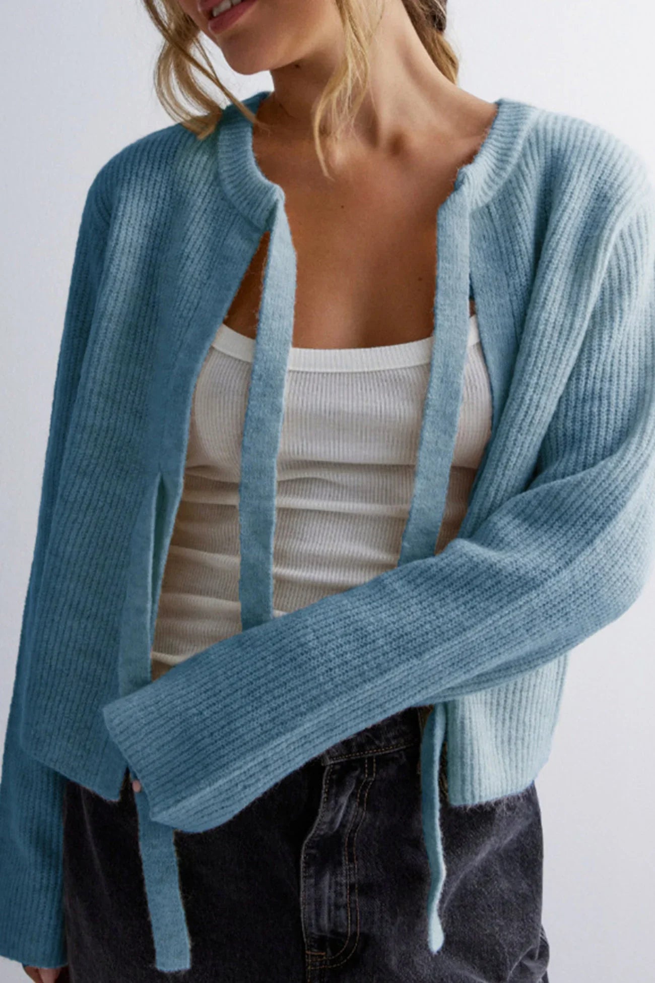 Women's Ribbed Knit Zip-Up Short Vest - Ideal for Layering