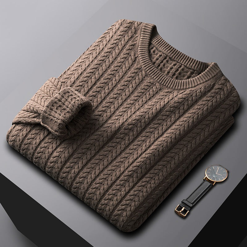 Men's classic cable knit sweater