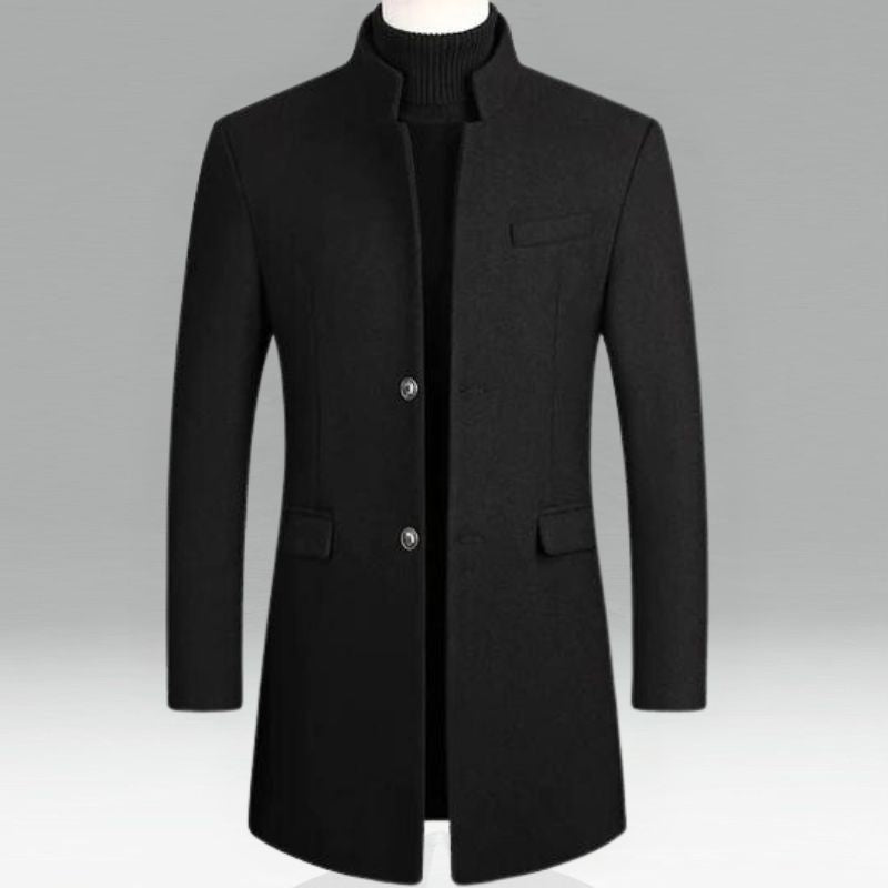 Earl - Casual Long Sleeve Two Button Coat