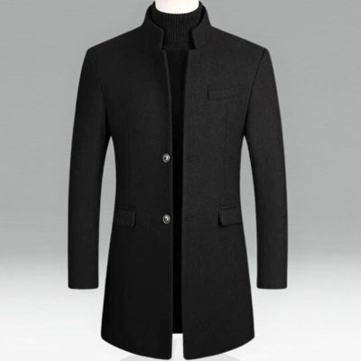 Earl - Casual Long Sleeve Two Button Coat