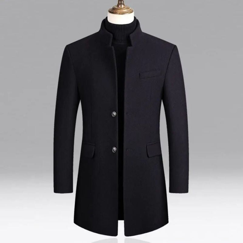 Earl - Casual Long Sleeve Two Button Coat