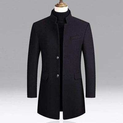 Earl - Casual Long Sleeve Two Button Coat