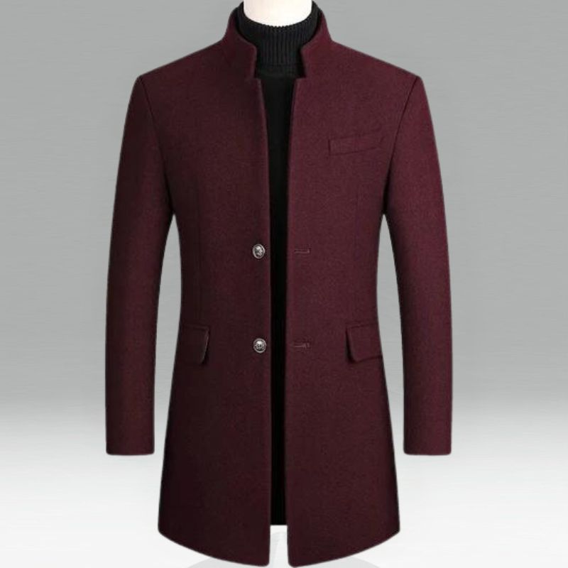 Earl - Casual Long Sleeve Two Button Coat