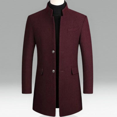 Earl - Casual Long Sleeve Two Button Coat