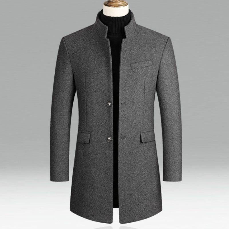 Earl - Casual Long Sleeve Two Button Coat