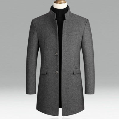 Earl - Casual Long Sleeve Two Button Coat