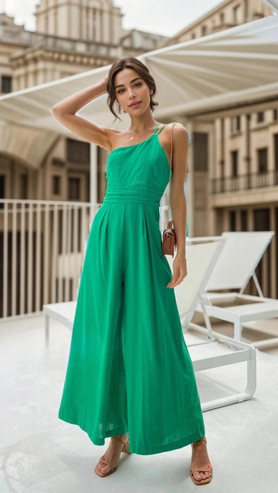 Virginia - Classic loose fit wide leg jumpsuit