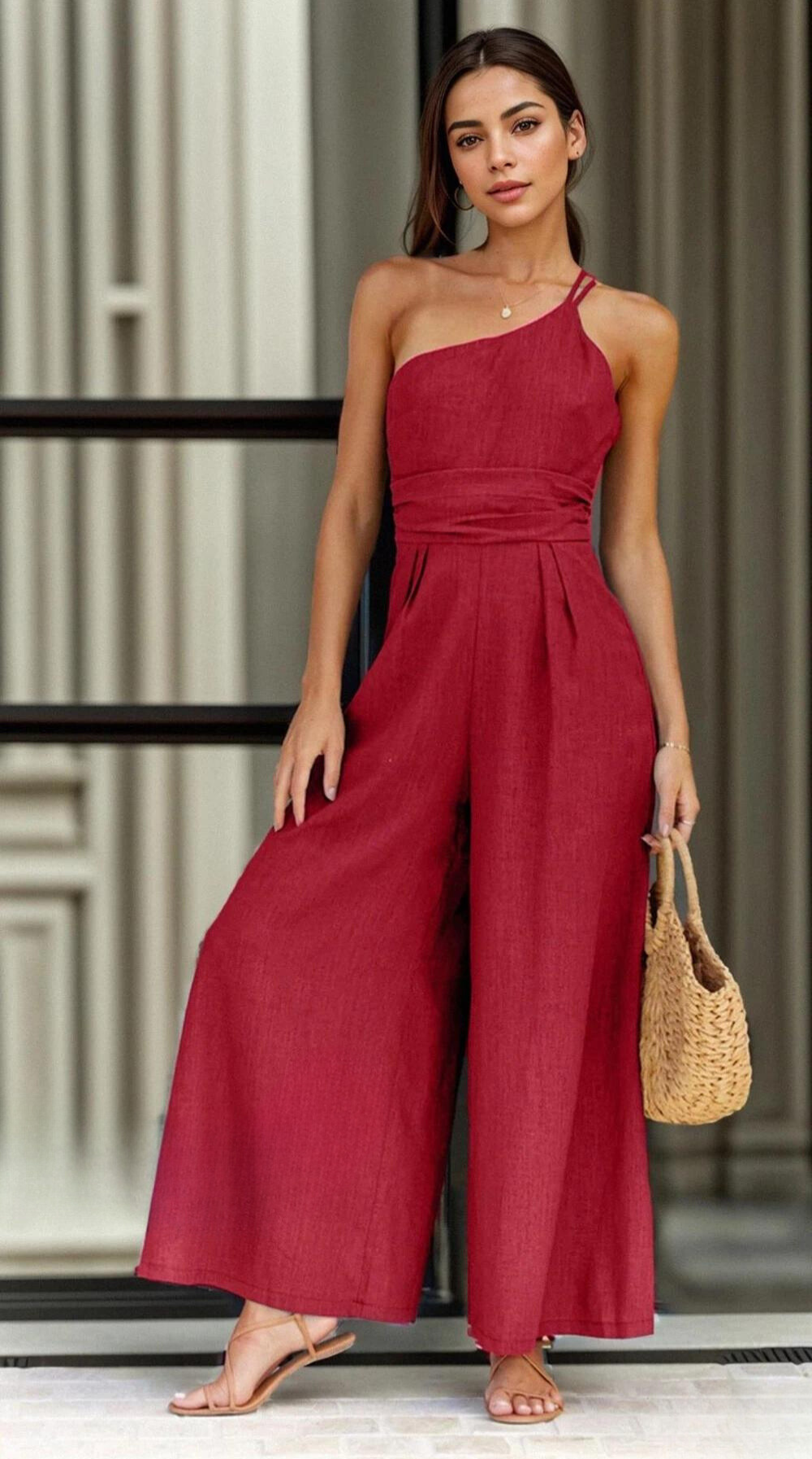 Virginia - Classic loose fit wide leg jumpsuit