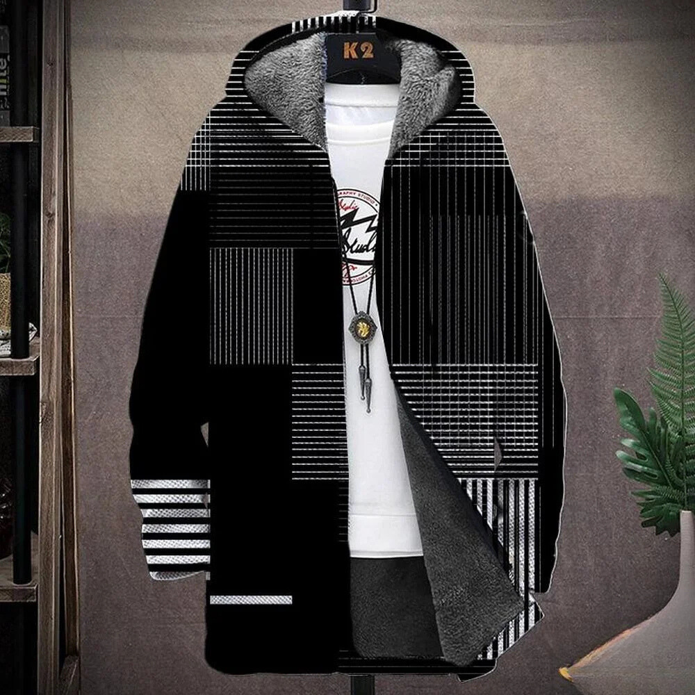 Men's Printed Hooded Jacket - Style and Comfort