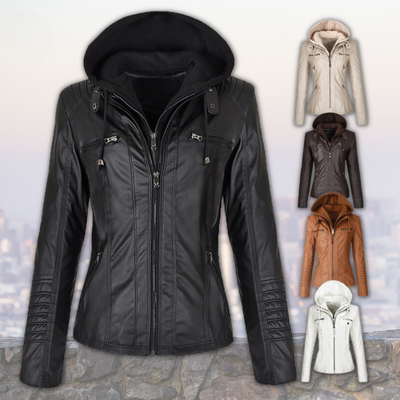 Women's hooded jacket with modern design