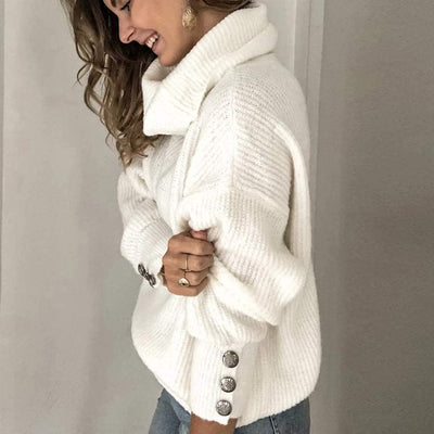 Elegant and lightweight turtleneck sweater for women