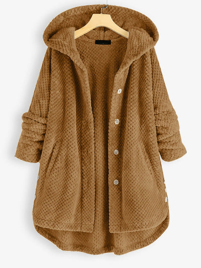 Women's winter jacket with hood and modern design