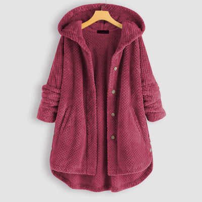 Women's winter jacket with hood and modern design