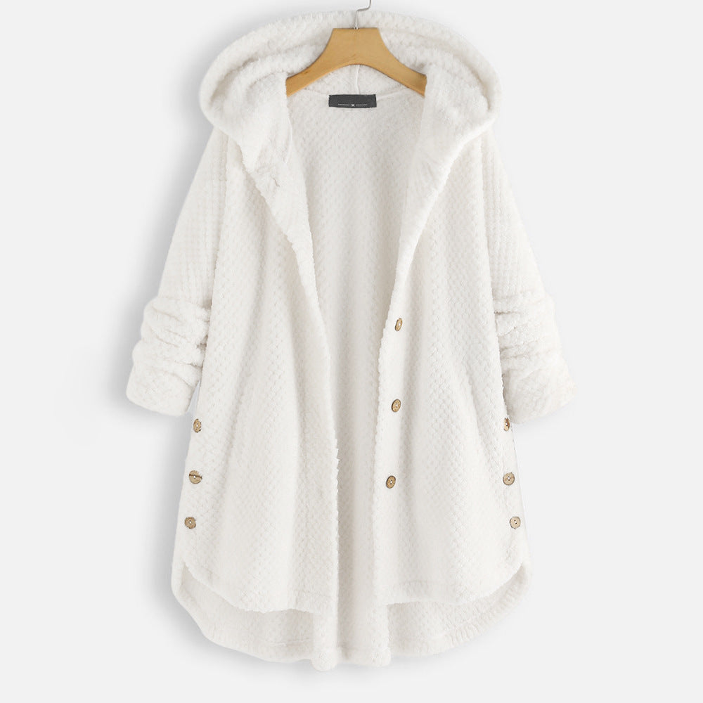 Women's winter jacket with hood and modern design