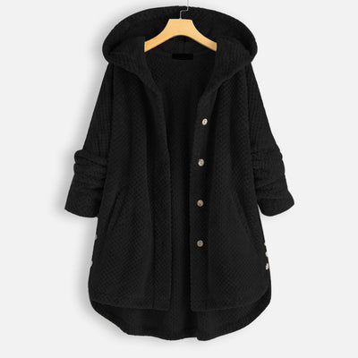 Women's winter jacket with hood and modern design