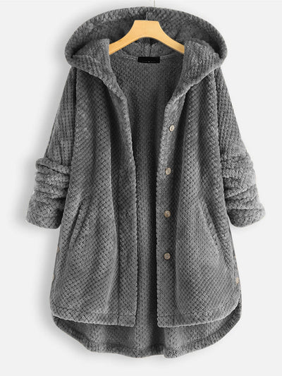 Women's winter jacket with hood and modern design