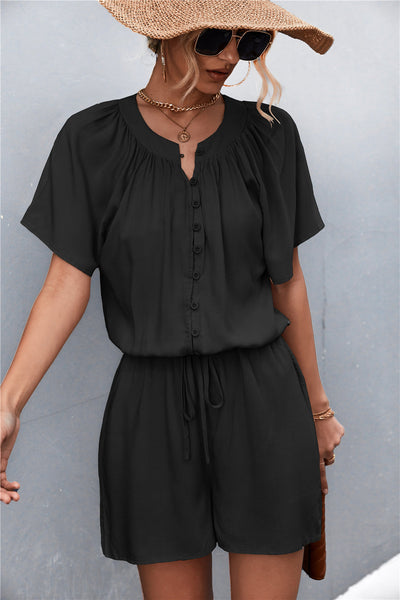 Ada - Jumpsuit with buttoned gathering detail