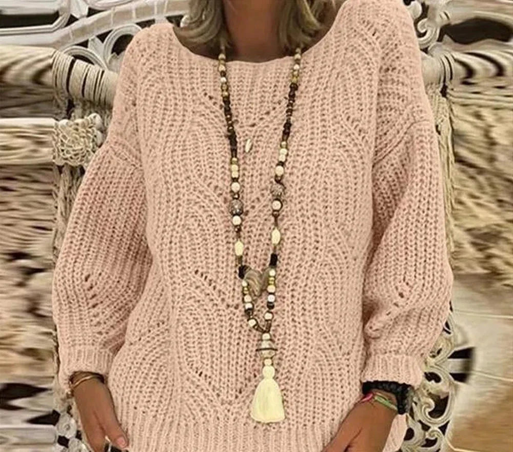 Loose round neck autumn sweater