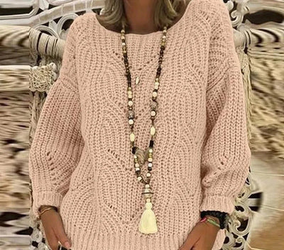 Loose round neck autumn sweater