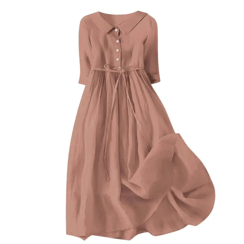 Delia - Elegant solid color dress