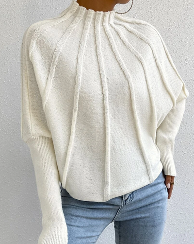 Lilac - Casual semi-high neck sweater