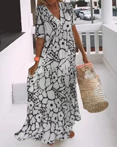 Daniela - Short-sleeved printed dress