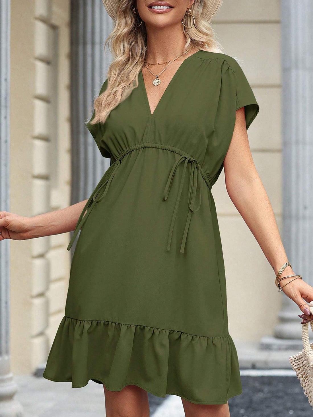 Casual summer mini dress with a flowing and charming design