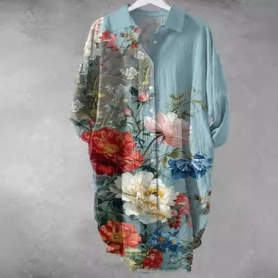 Karol - Slim and comfortable printed sheer dress