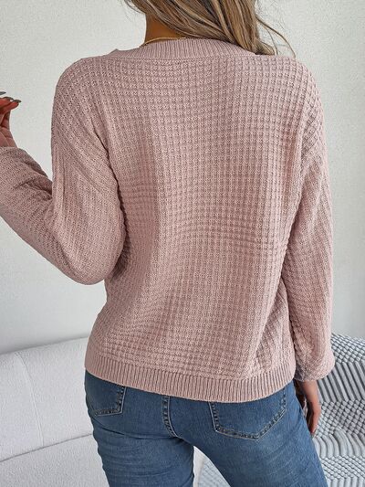 Exquisite sweater with braids and decorative beads