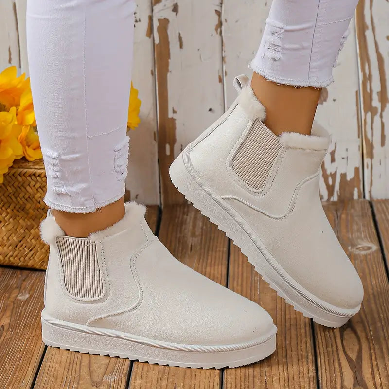 Women's Short Winter Boots - Elegant and Comfortable