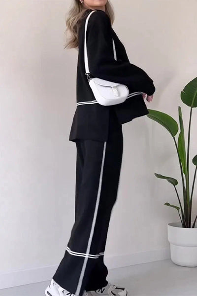 Two-Piece Set with High Neck and Long Sleeves for a Stylish Look