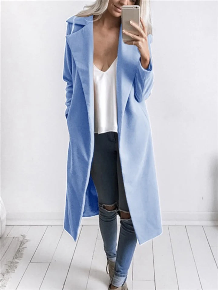 Ultra-soft coat with collar and pockets