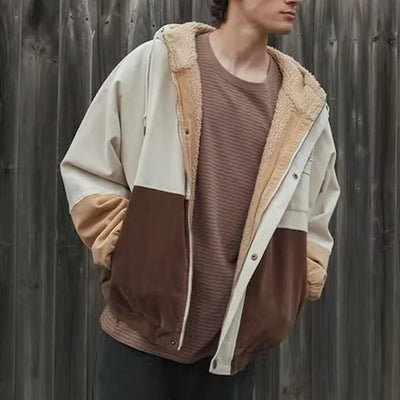 Autumn and Winter Fashion Jacket - Men's Color Patch Coat