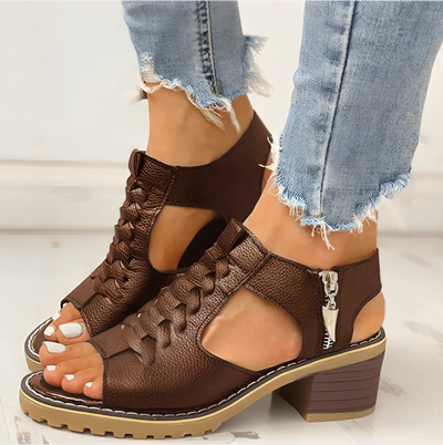 Chloe - Zip Sandals