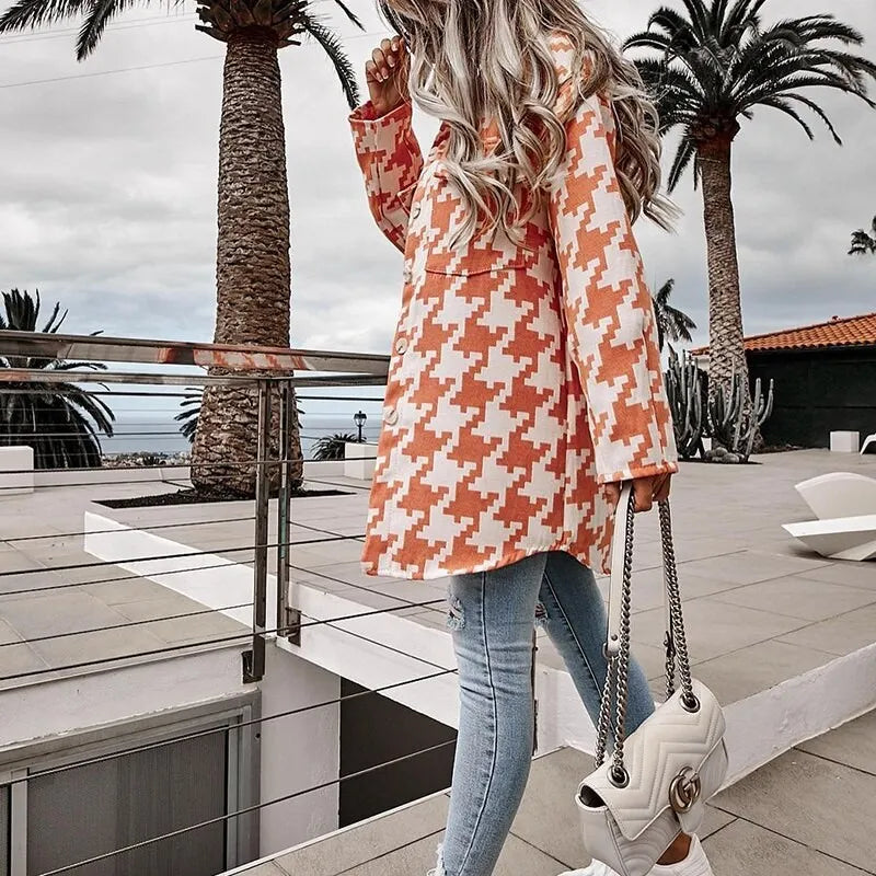 Elegant Women's Trench Coat for Fall and Winter | Casual Long-Sleeved Turn-Down Collar Jacket