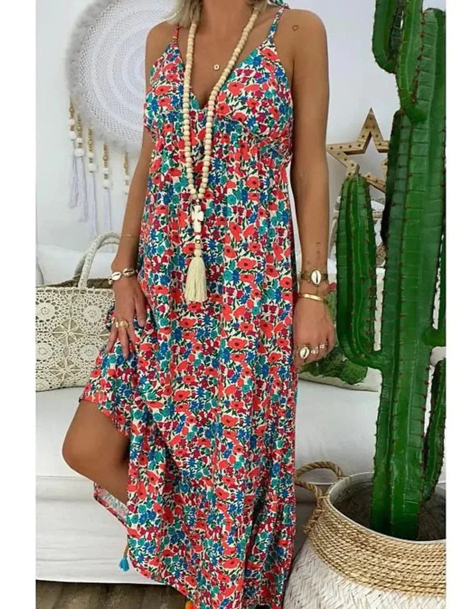 Marta - Floral Print Strappy Dress