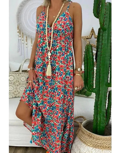 Marta - Floral Print Strappy Dress