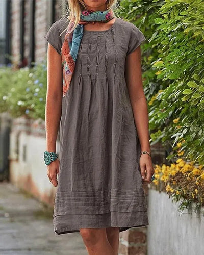 Julia - Women's Vintage Casual Solid Linen Dresses