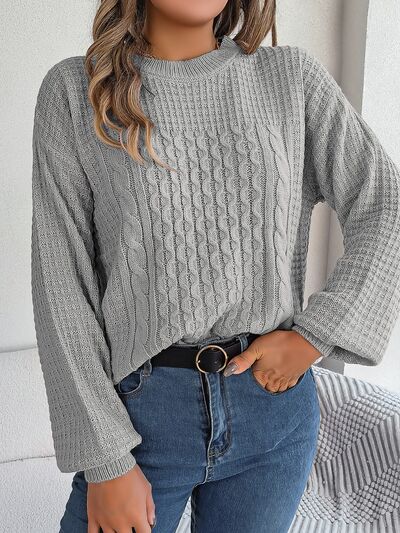 Exquisite sweater with braids and decorative beads