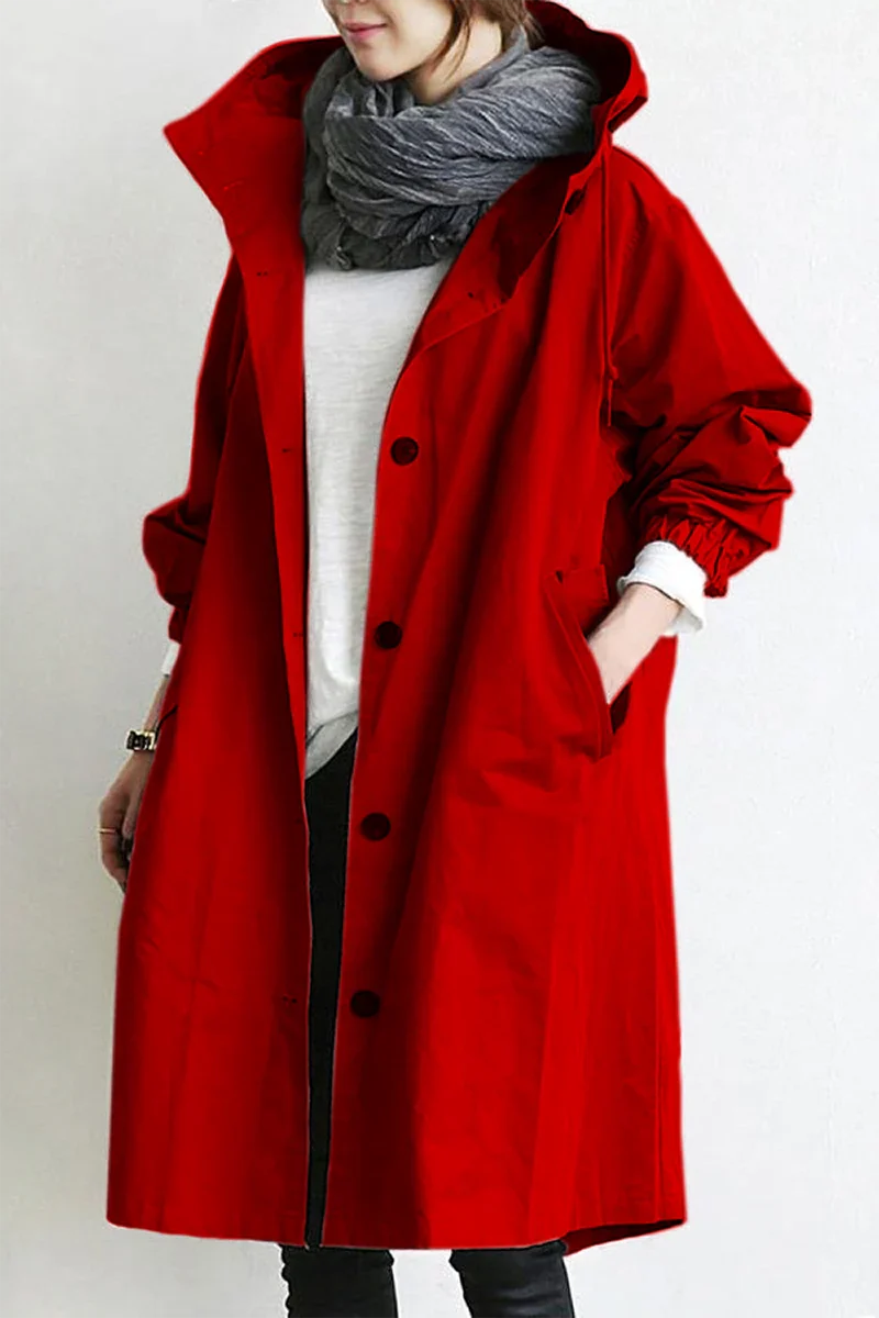 Waterproof jacket with hood for protection from wind and rain
