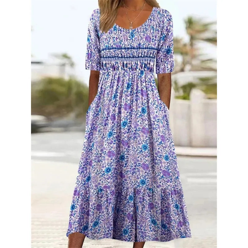 Marta - Vintage dress with ethnic print
