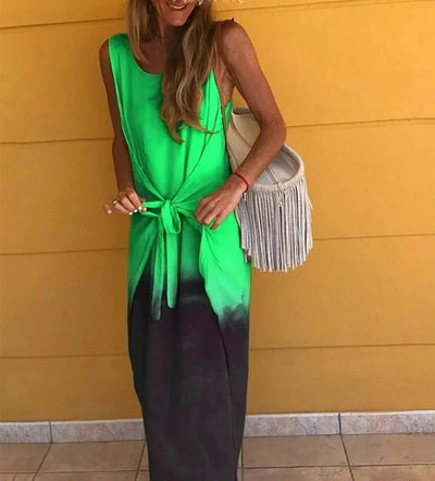 Lily - Elegant Two-Tone Sleeveless Dress