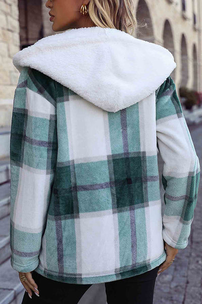 Classic coat with hood and elegant buttons