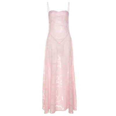 Eliana - Comfortable sleeveless lace dress with square neckline