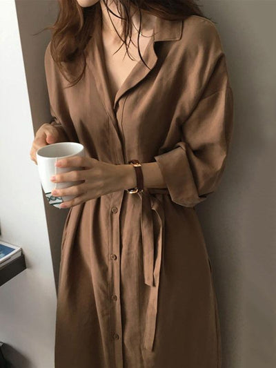 Abigail - Effortlessly Chic Draped Long Coat