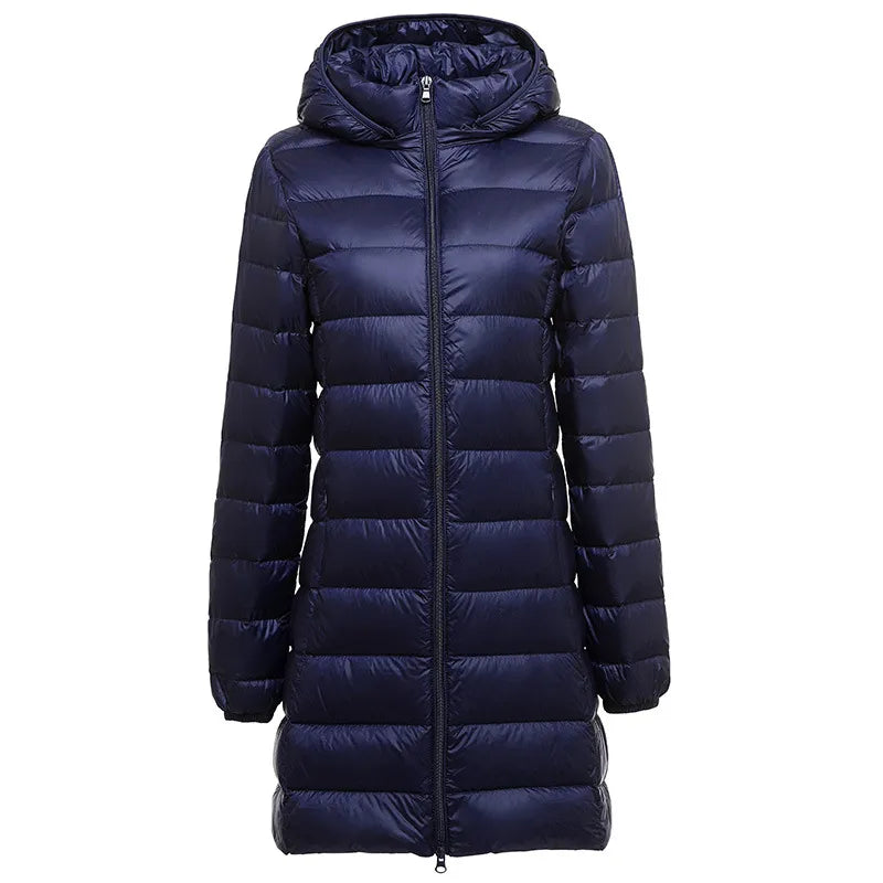 Women's Long Hooded Coat – Warm and Elegant for Any Occasion