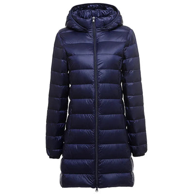 Women's Long Hooded Coat – Warm and Elegant for Any Occasion